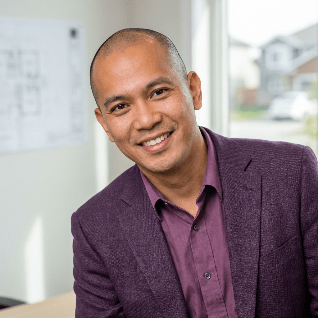 Square portrait of a procurement lead at a desk