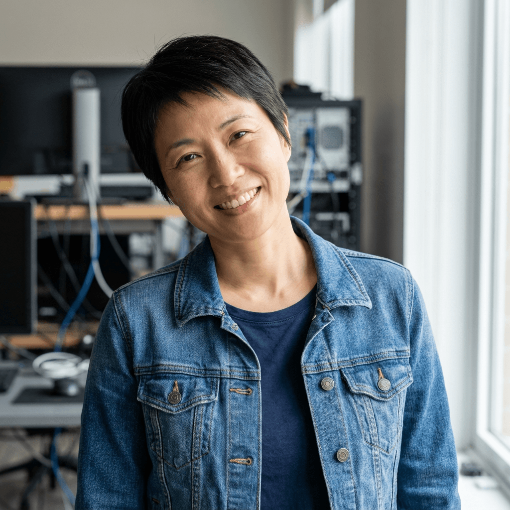 Li Wei, order support specialist, reviewing a chromatography consumables order list at a computer