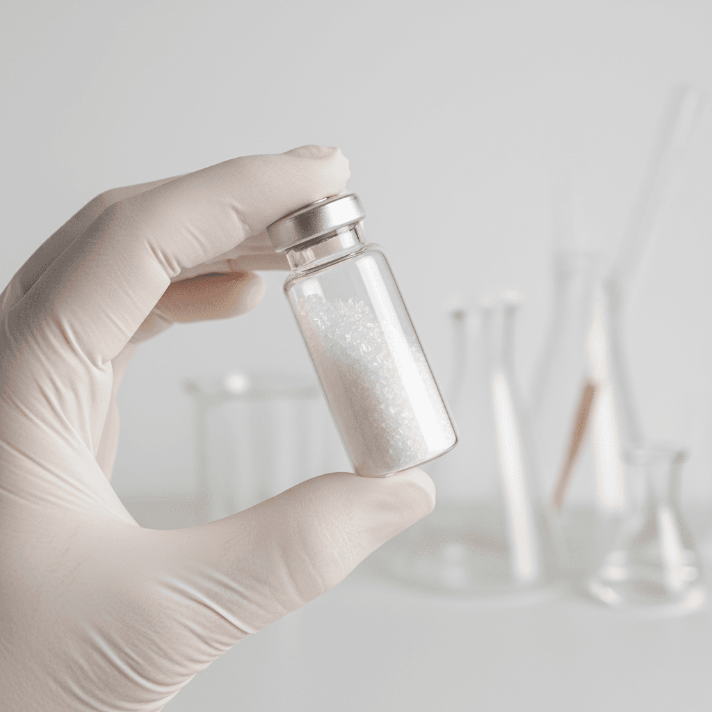 ND11 crimp and snap HPLC vials with aluminum seals on an autosampler tray
